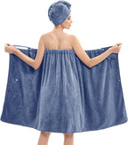 Bath Wrap Towels for Women – Adjustable Spa Shower Wrap by HJMJY
