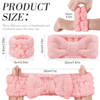 DiyJibb 9 Pcs Spa Headband for Washing Face, Skincare Headband and Wristband Set - Image 9