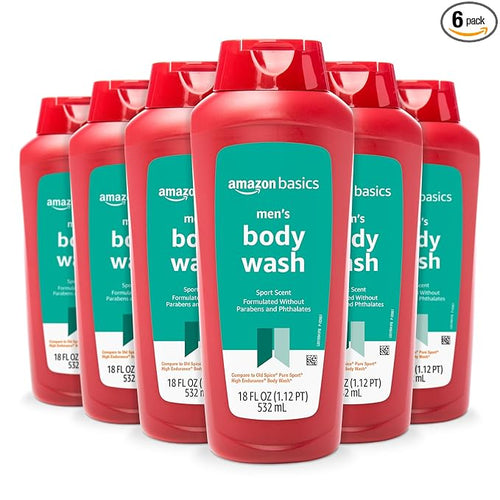 Amazon Basics Men's Body Wash, Sport Scent, Paraben and Phthalate Free by AmazonBasics