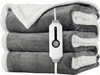 LaffyLo Heated Throw Blanket 50 x 60, Fast Heating Electric Blanket, Dual-Sided by LAFFYLO