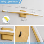Modern Bathroom Vanity Light 32 inch, Dimmable 5CCT Led Bathroom Light Fixture - Image 5