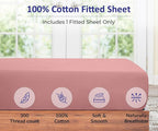 ROYALE LINENS 300 Thread Count 100% Long Staple Combed Cotton Fitted Sheet Twin - Image 4