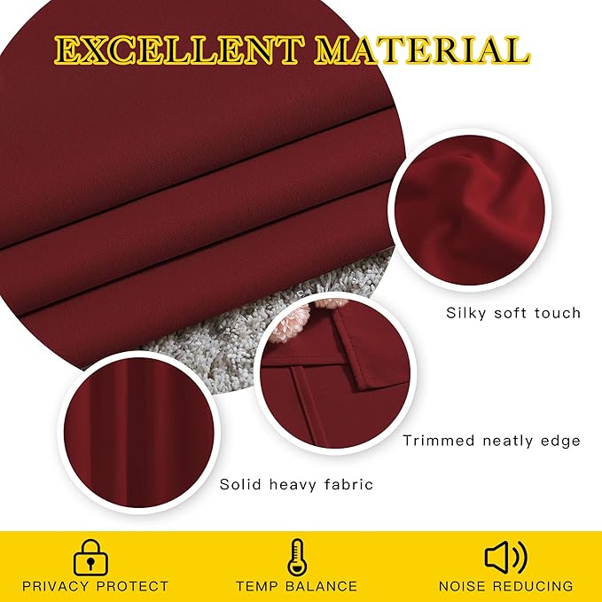 NICETOWN Bedroom Blackout Curtains Panels - Image 4