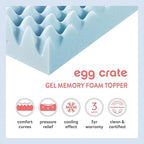 Best Price Mattress 4 Inch Egg Crate Memory Foam Mattress Topper - Image 9