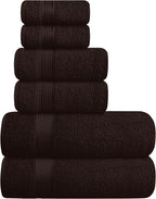 Elvana Home Ultra Soft 6 Pack Cotton Towel Set, Contains 2 Bath Towels 28x55 by Unknown