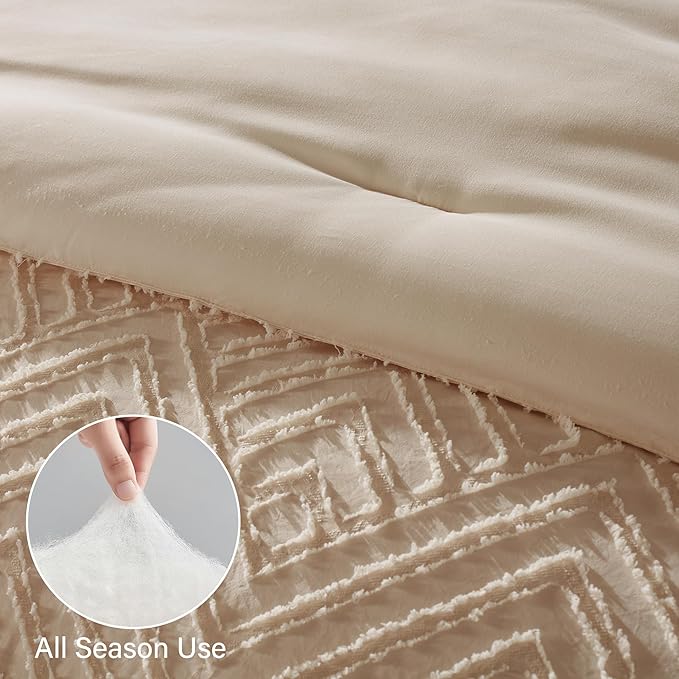 Zzlpp Full Comforter Set 7 Pieces, All Season Boho Bedding Sets - Image 6