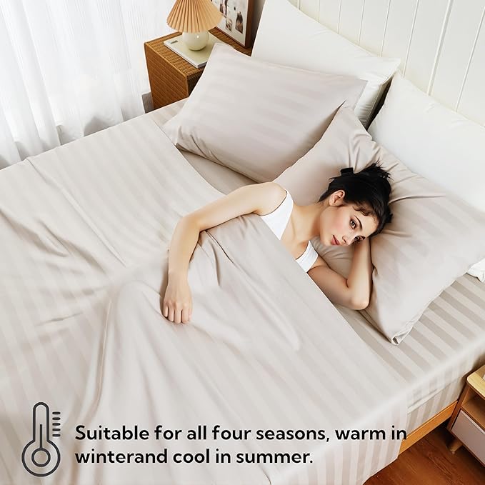 Cotton Flat Sheets Only, 600 TC 100% Cotton Flat Sheet Top Sheet Only, TwinXL - Image 7