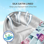 INNELO Luxury Shower Cap for Women Reusable Waterproof, Double Layered Shower - Image 4