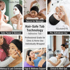 APPEARUS Disposable Stretch Facial Headbands, Snag-Free Adhesive Tab Closure - Image 7