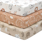 Baby Mini Crib Sheets Boy, Portable 38”x26” Pack and Play Sheets Fitted by FIEMOL