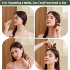 Mother’s Day Gift for Mom, Relaxation Gifts Set, Wooden Gua Sha Tool Set – Face - Image 4