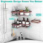 YASONIC Corner Shower Caddy, Rustproof Stainless Steel, No Drilling Wall - Image 4