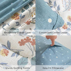 LEMIROE Botanical Cotton Comforter Queen Size - Image 5