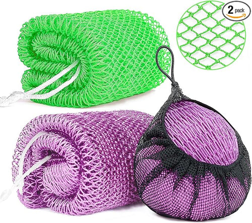 2 Pack African Net Sponge Exfoliating Body Scrubber Bath Sponge by Unknown