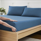 Twin XL Fitted Sheet Only with Full Elastic & Built in Corner Sheet Straps to by SweetHomeCollection