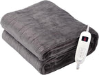 Tefici Electric Heated Blanket Throw, Super Cozy Soft 2-Layer Flannel 50" x 60" by StayWarmStayHappy