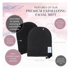 Seraphic Skincare Premium Exfoliating Facial Mitt – Dual-Sided Face Scrubber - Image 3