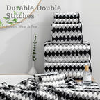 2 Hand Towel Set 16"x31" Black White Towel Set - Image 8