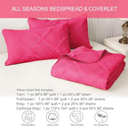 Exclusivo Mezcla Oversized King Quilt Set- Hot Pink Cal King Quilts Bedding Set - Image 6