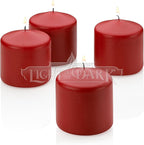 Light In The Dark 4 Red Apple Cinnamon Scented Pillar Candle 3 Inch Tall X 3 by LightInTheDark