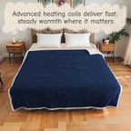 Electric Heated Blanket Full Size 72"x84", Soft Flannel - Image 6