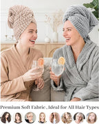 ROLSHOL 2 Packs Large Microfiber Hair Towels - Image 5