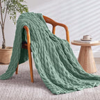 Knitted Weighted Blanket Kids, No Beads Heavy Blanket 40” x 60'' 7lbs, - Image 2