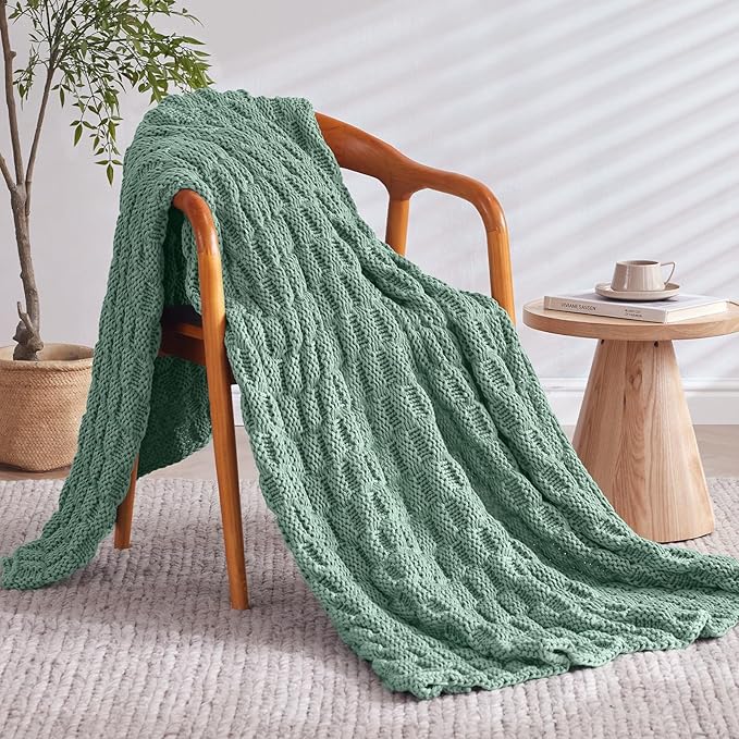 Knitted Weighted Blanket for Adult, No Beads Heavy Blanket 60” x 80'' 15lbs - Image 2