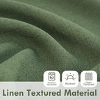 DriftAway Double Layer Linen Blackout Tie Up Curtains Thermal Insulated Fully - Image 5