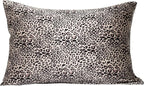 MANSPHIL Leopard Brown Print 100% Silk Pillowcase King Size, Hidden Zipper by MANSPHIL