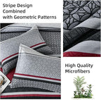 WONGS BEDDING 7 Pieces Comforter Set Queen Size - Image 5