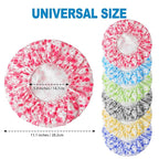 6 PCS Shower Caps for Women, Double Side Waterproof Shower Cap, Reusable - Image 3