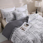LONAVA King Botaincal 3 Pcs Duvet Cover Set, Breathable Soft Microfiber Deep - Image 8