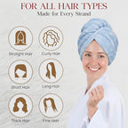 3 Pack Large Microfiber Hair Towel Wrap - Image 8