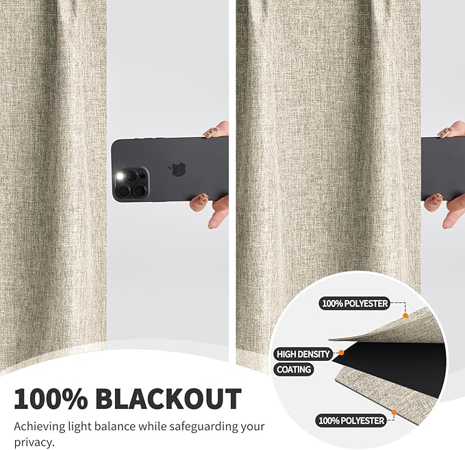 WdFour 30x30 Inch Pinch Pleated Blackout Cafe Curtains - Image 3