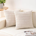 Aegero Pack of 2 Corduroy Decorative Throw Pillow Covers 20x20 InchSoft Boho by Unknown