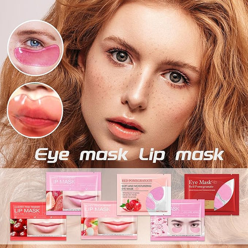 15 Pairs Under Eye Patches for Dark Circles, 15 Packs Lip Masks, Hydrating - Image 2