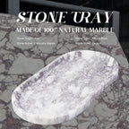 Koville Real Luxurious Marble Vanity Tray, Natural Stone Perfume Trays Jewelry - Image 2