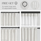 Topfinel 132 Inches Long Extra Long Pinch Pleat Faux Linen Curtains - Image 2
