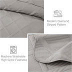 Exclusivo Mezcla Quilt Set Twin Size, 2 Pieces Light Grey Twin Quilt Bedding Set - Image 5