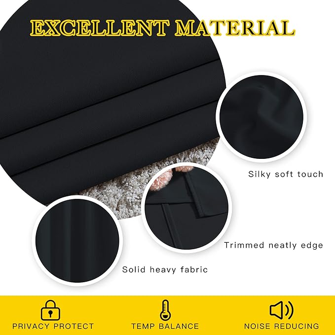 NICETOWN Black Out Curtains 96 inches Long - Image 4