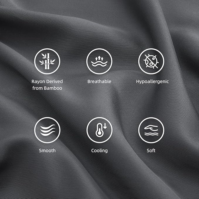 Queen Pillowcases, Cooling Viscose from Bamboo Pillow Covers - Image 5