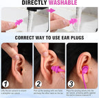 Tondiamo 200 Pairs Ear Plugs Reusable Silicone Earplugs - Image 4