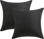 MIULEE Pack of 2 Decorative Outdoor Solid Waterproof Throw Pillow Covers Faux - Image 6