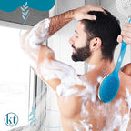 Bath Body Brush Long Handle Back Shower Brush Exfoliating Back, and Feet - Image 4