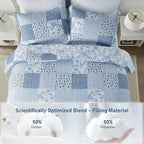 GOONE King Quilt Set 104"x90", Lightweight Washed Coverlet, Reversible Spring & - Image 2