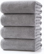 Lumimi Towels 4 Piece Soft Microfiber Bath Towel Set Salon Gym Yoga Travel by Lumimi