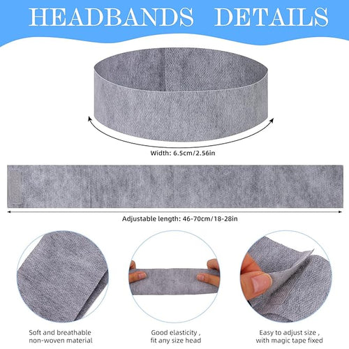128 Pieces Disposable Spa Facial Headbands Stretch Non-Woven Facial Headband - Image 2