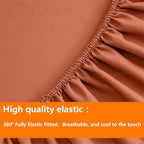 TAIMIT Burnt Orange Twin Size Comforter Set - Image 6