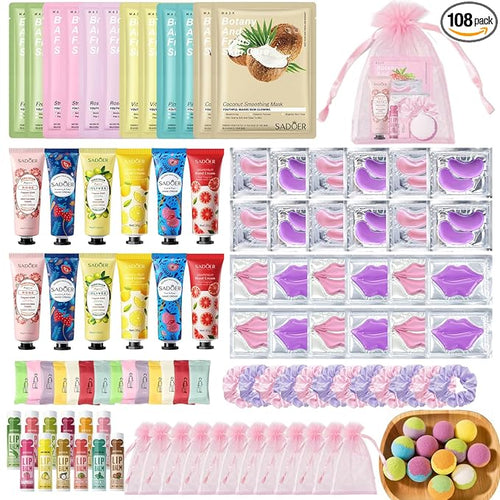 108 PCS Spa Party Supplies for Women, Spa Party Favors Include Facial Masks by Unknown